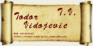 Todor Vidojević vizit kartica